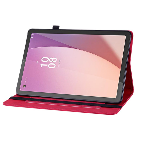 Obal na mobil pre Lenovo Tab M9, Wallet Pen Slot, červené