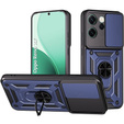Pancierované puzdro pre Oppo Reno 14F, s ochranou fotoaparátu, so stojanom, modré
