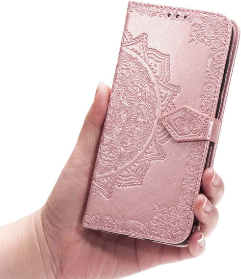 Klapkové puzdro pre Oppo Reno 11F 5G, Mandala, ružové rose gold