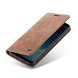 CASEME puzdro pre Samsung Galaxy S8, Leather Wallet Case, hnedé