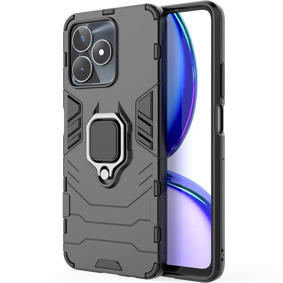 Obal na mobil pre Realme C51, Kickstand Ring, čierne