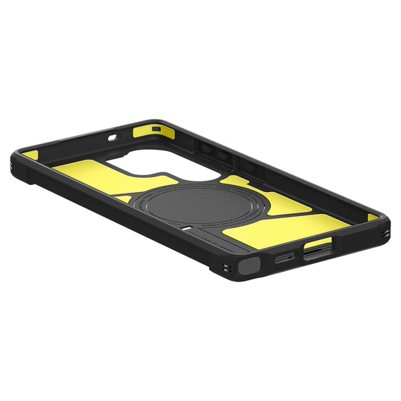 Puzdro Spigen pre Samsung Galaxy S25 Ultra, Tough Armor Mag MagSafe, zelený + tvrdené sklo 9H