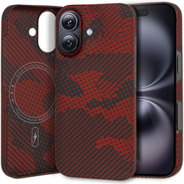 Puzdro pre iPhone 16 Plus, Aramid Fiber MagSafe, červené