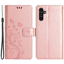 Klapkové puzdro pre Samsung Galaxy A55 5G, Wallet, Butterfly, fialové