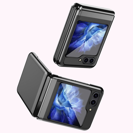 Puzdro pre Samsung Galaxy Z Flip7 FE / Z Flip6, PC Case, transparentné / čierne