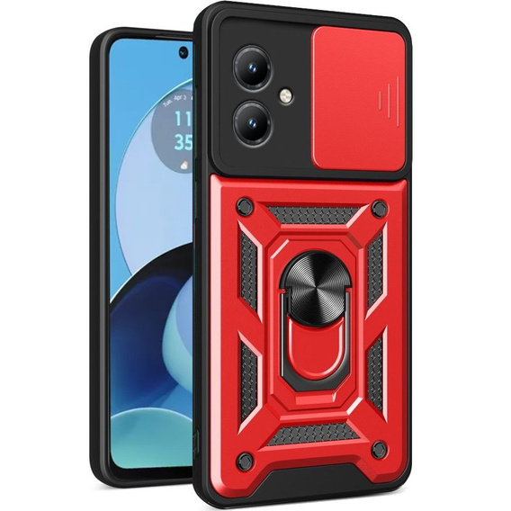 Obal na mobil pre Motorola Moto G14, CamShield Slide, červené