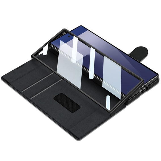 Peňaženkové puzdro s chlopňou čierne pre Samsung Galaxy Z Fold 7 5G
