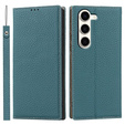 Kožené puzdro pre Samsung Galaxy S23 Plus, ERBORD Grain Leather, modrý