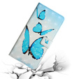 Klapkové puzdro pre Samsung Galaxy A05s, Wallet, Butterflies, modré