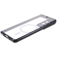 Magnetické puzdro Dual Glass MagSafe pre Samsung Galaxy S21 Ultra, čierne