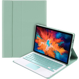 Puzdro + klávesnica Lenovo Tab P11 J606F / Tab P11 5G / P11 + Plus, TouchPad Keyboard, svetlozelené