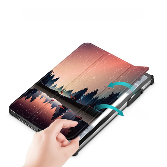 Obal na mobil pre Lenovo Tab P11 Pro Gen 2 2022, Smartcase Pen Slot, forest and lake