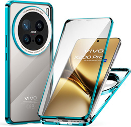 Puzdro pre Vivo X200 Pro 5G, Magnetic Dual Glass, modré