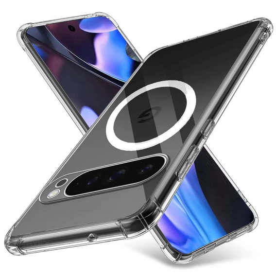 Obal na mobil pre Google Pixel 9 Pro XL, Dropproof MagSafe, priehľadné