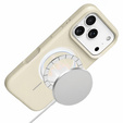 Silikónové puzdro pre iPhone 17 Pro Max - kompatibilné s MagSafe, proti nárazom, béžové