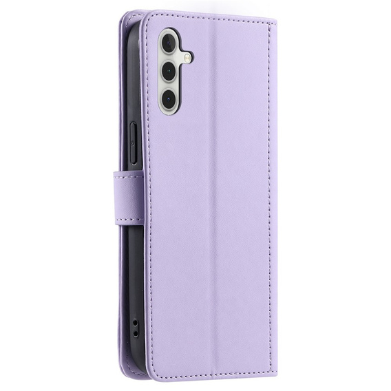 Puzdro s chlopňou pre Samsung Galaxy S25 FE, Rhombus Crossbody Leather, fialové