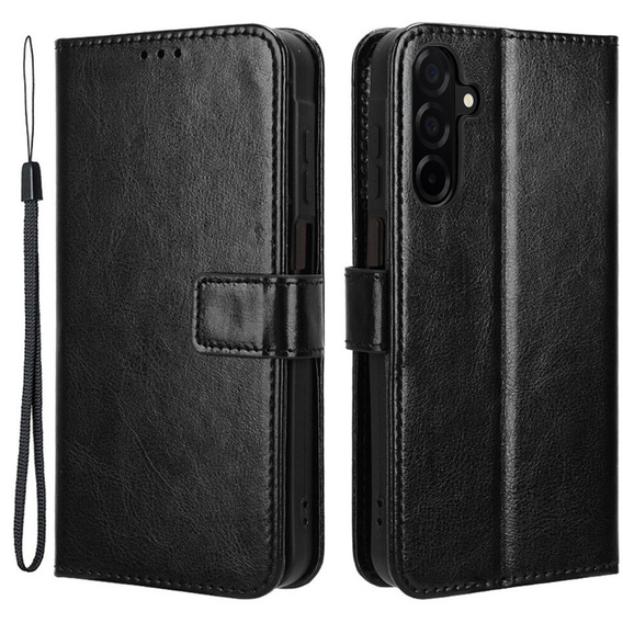 Klapkové puzdro pre Samsung Galaxy A26, Crazy Horse Wallet, čierne
