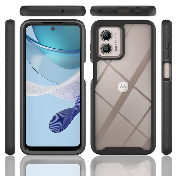 Puzdro pre Motorola Moto G53 5G, Shockproof, s fóliou, čierne