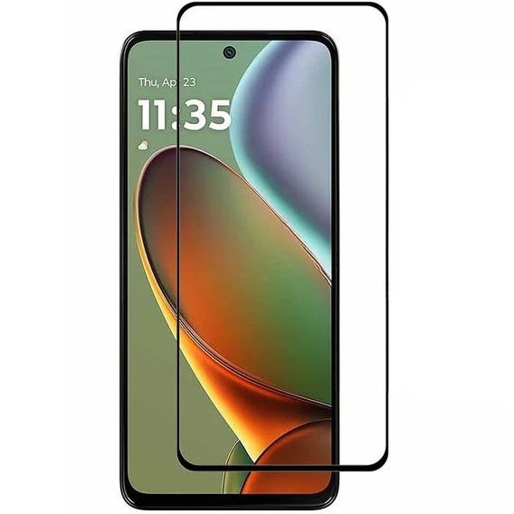 3D tvrdené sklo pre Motorola Moto G15 / Motorola Moto G15 Power, čierny rám