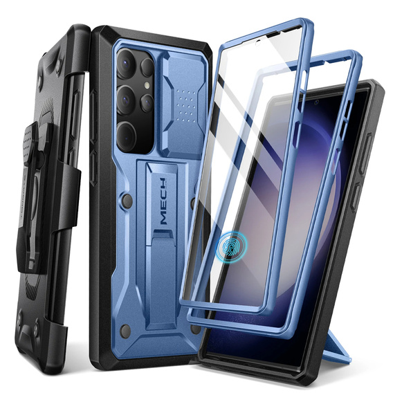 Puzdro pre Samsung Galaxy S24 Ultra, Tongate MECH Series Clip, modré