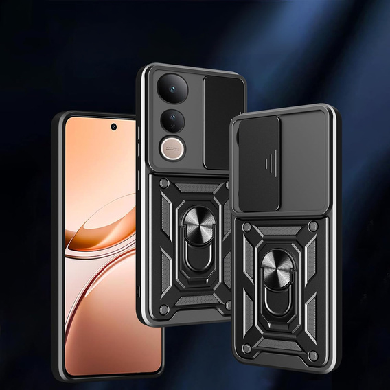 Obal na mobil pre Vivo V50 Lite 4G / 5G, CamShield Slide, čierne