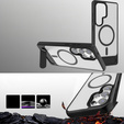 Puzdro pre Samsung Galaxy S25 Ultra, Kickstand Matt Case, pre MagSafe, čierne