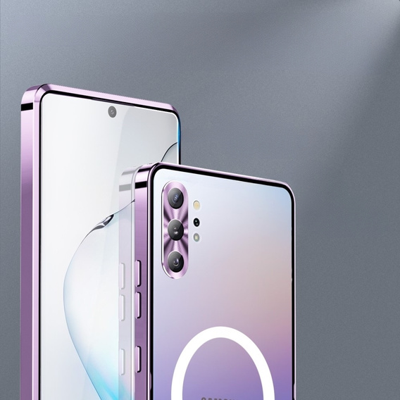 Ochranné puzdro na fotoaparát pre Samsung Galaxy Note 10+ Plus, CamShield MagSafe, transparentné / fialové
