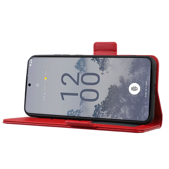 Klapkové puzdro pre Nokia X30 5G, Wallet Litchi Magnet Case, červené