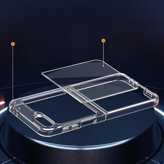 Obal na mobil pre Samsung Galaxy Z Flip7 FE / Z Flip6, Fusion Hybrid, priehľadné