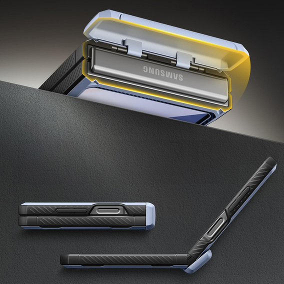 Puzdro Tongate MECH s MagSafe pre Samsung Galaxy Z Flip7 FE / Z Flip6, modré
