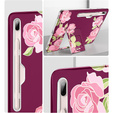Obal na mobil pre Samsung Galaxy Tab S7 FE, Suritch Full Body Marble, bordové