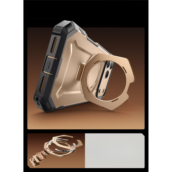 Puzdro Supcase pre iPhone 17 Pro Max, Unicorn Beetle Grip Pro Mag, Desert Gold