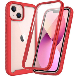 Puzdro pre iPhone 13 mini, Shockproof, s fóliou, červené