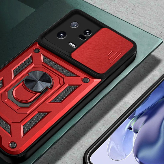Obal na mobil pre Xiaomi 13, CamShield Slide, červené