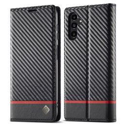 Flipové puzdro pre Samsung Galaxy S25, Carbon LC.IMEEKE, čierne