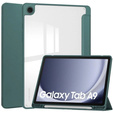 Puzdro pre Samsung Galaxy Tab A9, Smartcase Hybrid, so slotom na stylus, tmavozelené