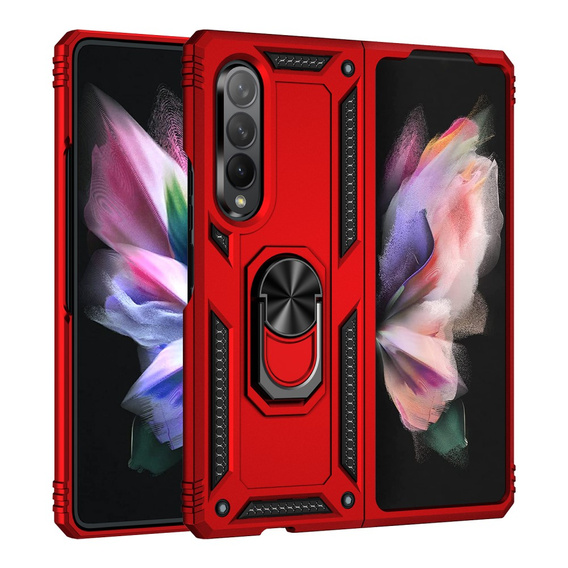 Pancierované obal na mobil pre Samsung Galaxy Z Fold3 5G, Nox Case Ring, červené