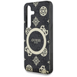 GUESS Magnetické puzdro IML Peony pre Samsung Galaxy S25