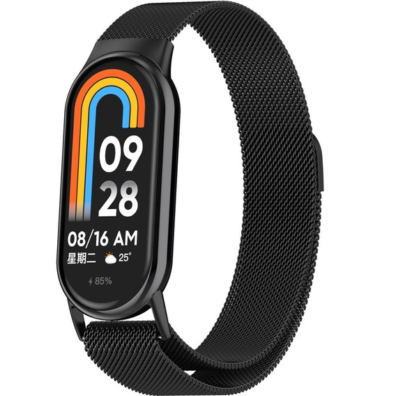 Milánsky náramok s puzdrom pre Xiaomi Smart Band 10 / 9 / 8, čierny