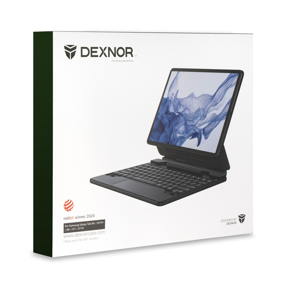 Puzdro s klávesnicou pre Samsung Galaxy Tab S7+ / S7 FE / S9+ / S8+ / S9 FE+ / S10+, Dexnor Magnetic Keyboard Touchpad, ružové