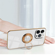 Obal na mobil pre iPhone 14 Pro, Electro Ring, biele