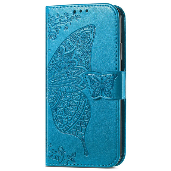 Klapkové puzdro pre Xiaomi Poco F5 Pro, Butterfly, modré