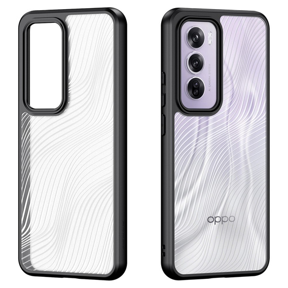 Puzdro DuxDucis pre Oppo Reno 12 Pro, Aimo case, transparentné / čierne