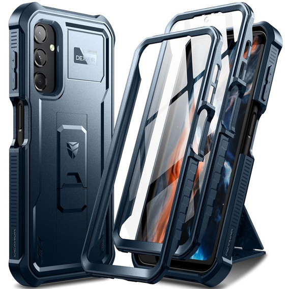 Obrnené puzdro pre Samsung Galaxy A25 5G, Dexnor Full Body (Two Frames), tmavomodré