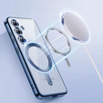 Puzdro pre Samsung Galaxy S25, Electro MagSafe, tmavomodré + sklo na displej