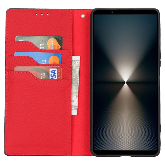 Kožené puzdro pre Sony Xperia 1 VI, ERBORD Grain Leather, čierne