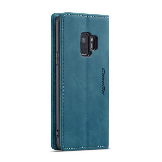 CASEME puzdro pre Samsung Galaxy S9, Leather Wallet Case, modré