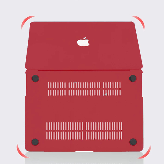 Puzdro pre MacBook Air 13 A2337 M1 A2179 A1932, HardShell, červené