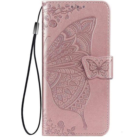 Klapkové puzdro pre Xiaomi Redmi A5, Butterfly, ružové rose gold