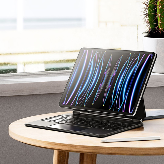 Puzdro + klávesnica iPad Pro 12.9" 2022/2021/2020 (6/5/4 gen.), Dux Ducis Keyboard TouchPad, čierne